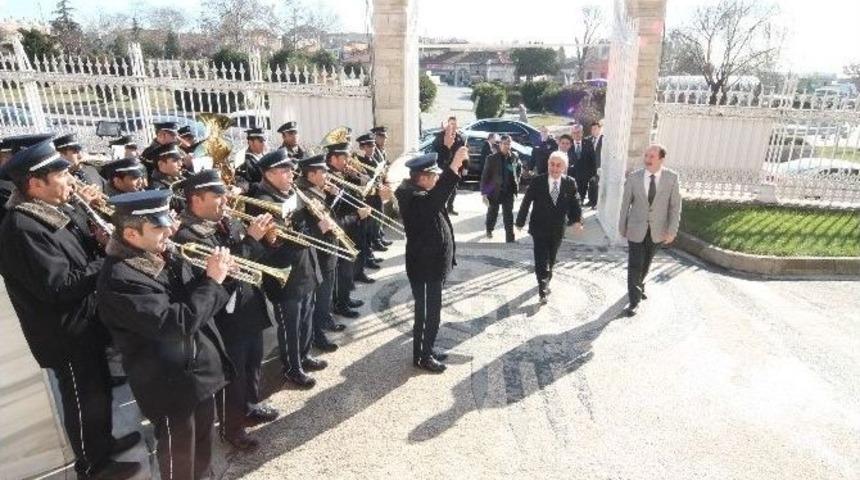 Edirne Valisi Dursun Ali Şahin&rsquo;e Bandolu Karşılama