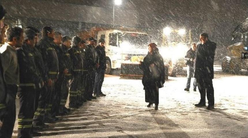 Meram’da Kar Mesaisi