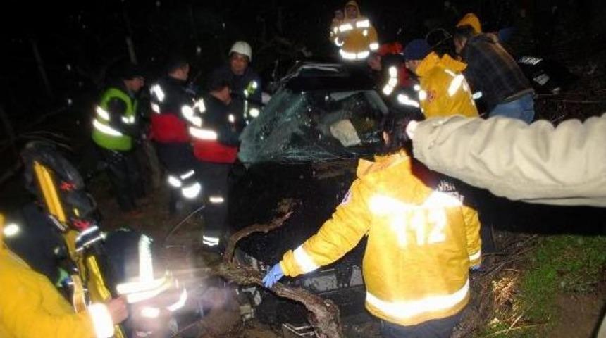 Otomobil Ve Kamyon &Ccedil;arpıştı: 1 &Ouml;l&uuml;, 2 Yaralı