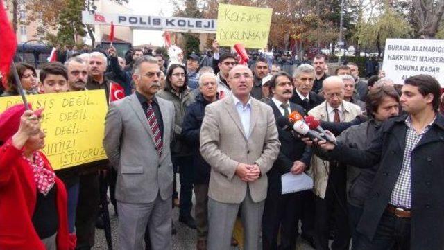 ANKARA'DA 'POLİS KOLEJLERİ KAPATILMASIN' EYLEMİ (1)