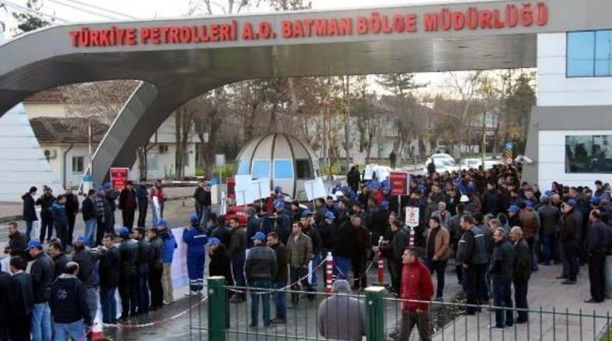 Batman'da Petrol İş&ccedil;ilerinden Eylem