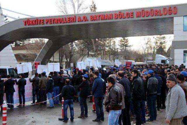 Batman'da Petrol İşçilerinden Eylem