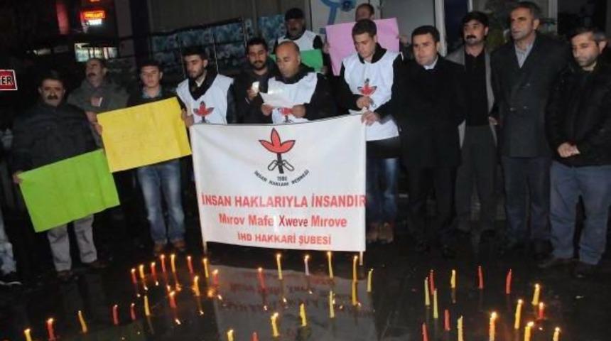 İHD, CEZAEVLERİNDEKİ HASTA 228 TUTUKLU İ&Ccedil;İN MUMLU EYLEM YAPTI