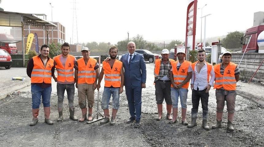 Tekkeköy’den Sanayiye Beton Yol