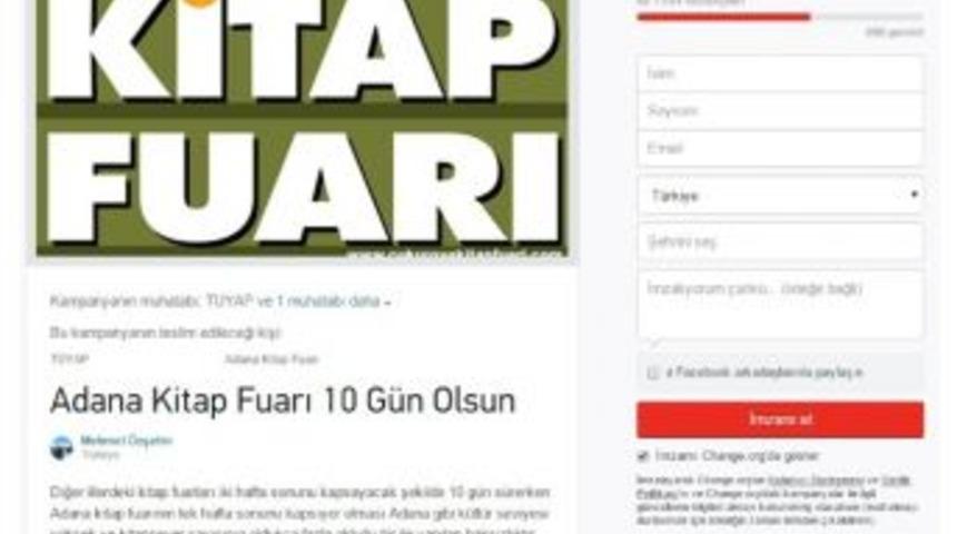 &Ccedil;ukurova Kitap Fuarı S&uuml;resinin Uzatılması İ&ccedil;in İmza Kampanyası