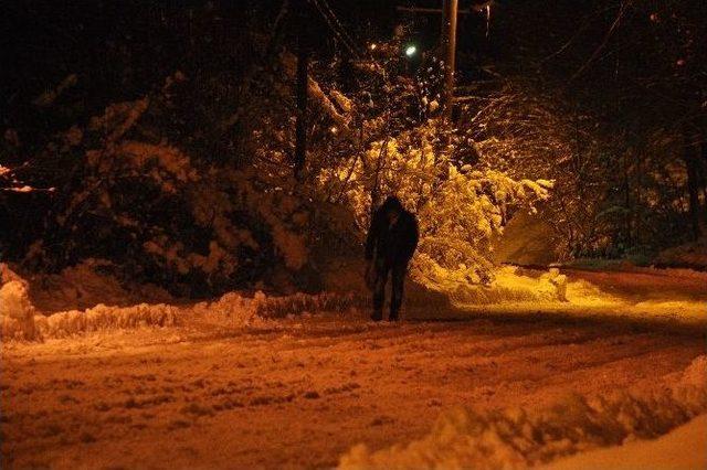 Bartın-çaycuma Yolunda Sürücüler Zor Anlar Yaşadı