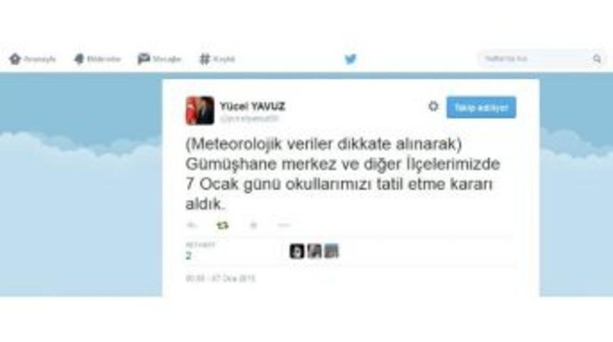 G&uuml;m&uuml;şhane&rsquo;de T&uuml;m Okullar Bir G&uuml;nl&uuml;ğ&uuml;ne Tatil Edildi