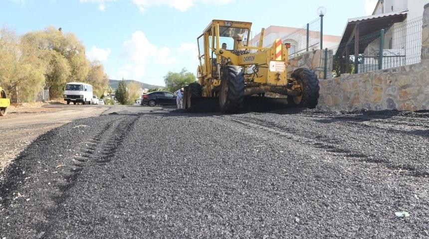 Bodrum Genelinde Asfalt &Ccedil;alışmaları S&uuml;r&uuml;yor