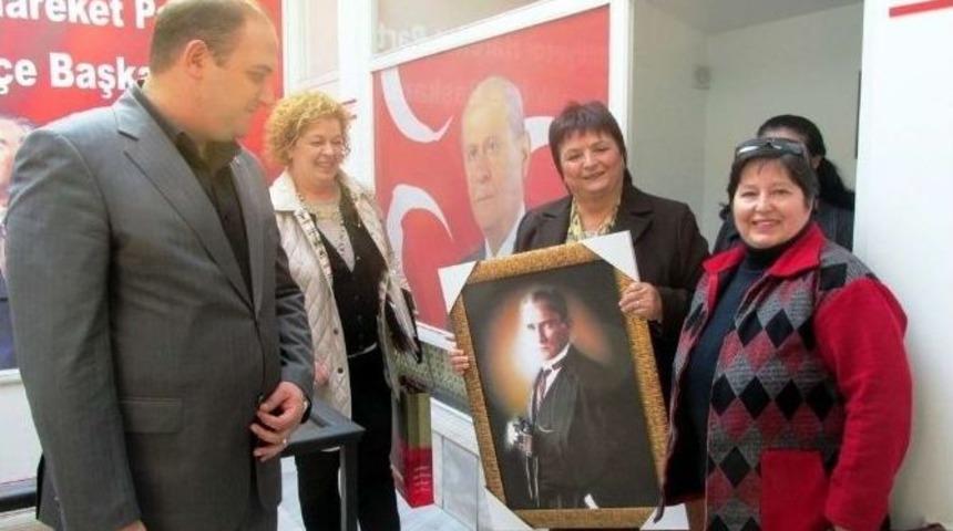 Ayvalık Ar-ge&rsquo;den Mhp Ayvalık İl&ccedil;e Başkanlığına Ziyaret