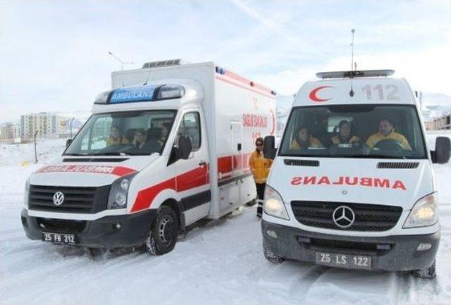 Sarı Melekler Kar, Kış Demeden Hasta Kurtarıyor 1