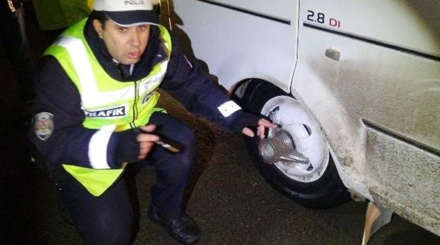 Aksaray&rsquo;da Kış Lastiği Uygulaması