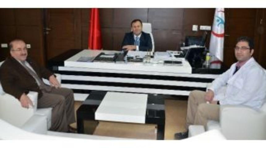 Başkan G&uuml;mr&uuml;k&ccedil;&uuml;oğlu&rsquo;ndan Kaş&uuml;st&uuml; Eğitim Ve Araştırma Hastanesi&rsquo;ne Ziyaret