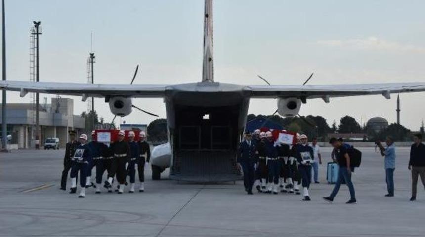 2 Şehidin Cenazeleri, Memleketleri Konya'ya Getirildi