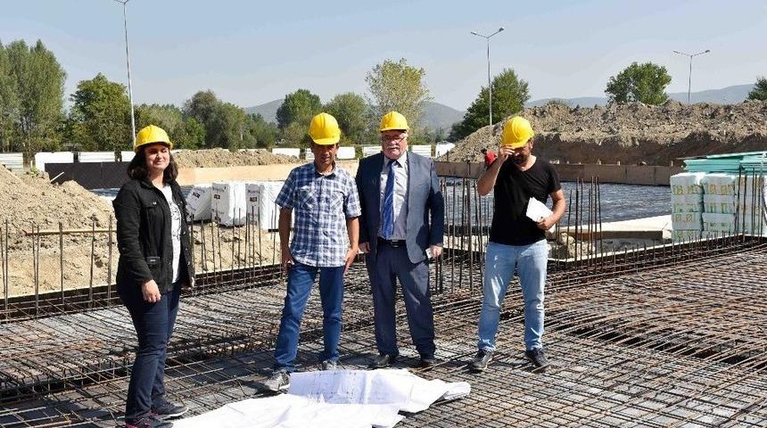 &Ccedil;orbacı, Yeni Otob&uuml;s Terminali İnşaatı&rsquo;nda İncelemelerde Bulundu