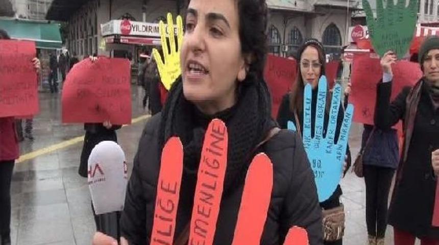 KADIN EYLEMİNE 92'LİK MEHMET DEDE'DEN DESTEK...