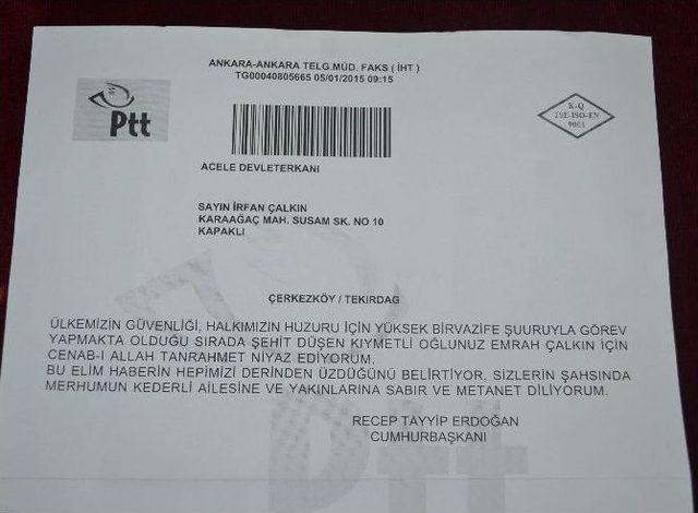 Cumhurbaşkanı Erdoğan, Şehit Ailesine Başsağlığı Diledi 2