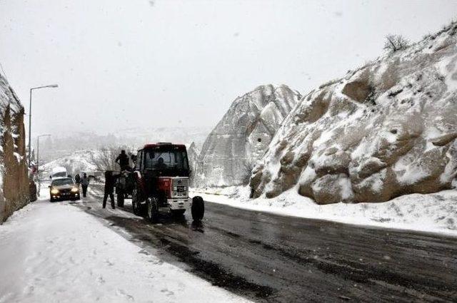 Göreme’de Kar Yağışı