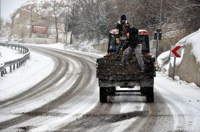 Göreme’de Kar Yağışı