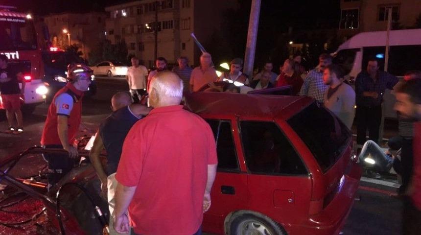 Balıkesir&rsquo;de Trafik Kazası 5 Yaralı