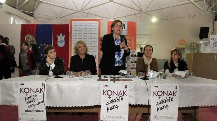 Konak&rsquo;ta Kadınlar Şiddete &lsquo;dur&rsquo; Dedi