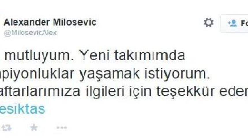 Beşiktaş'ın Yeni Transferi Milosevic: B&uuml;y&uuml;k Bir Hayalimi Ger&ccedil;ekleştirdim