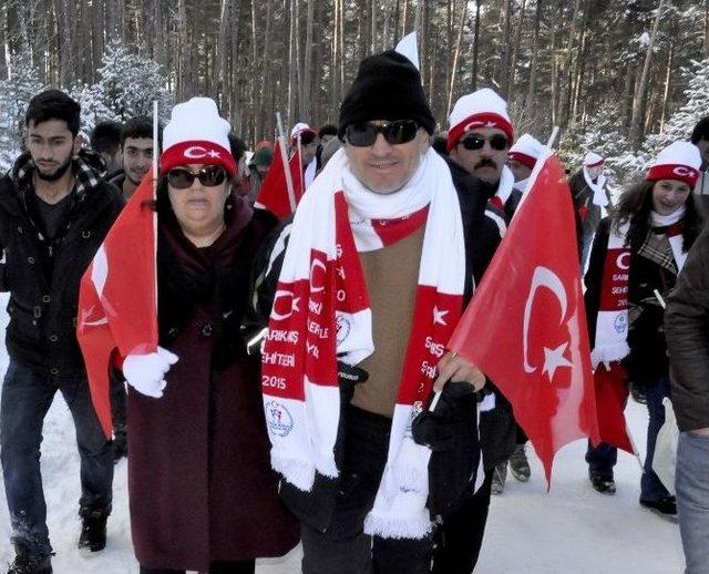 Rektör Prof. Dr. Korkmaz Ve Ailesi, Sarıkamış’taki Asırlık Yürüyüşe Katıldı