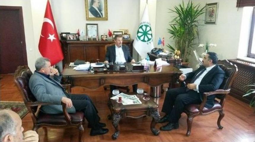 Develi Belediye Başkanı Cabbar&rsquo;dan Pancar Ekicileri Kooperatifi Başkanı Akay&rsquo;a Ziyaret