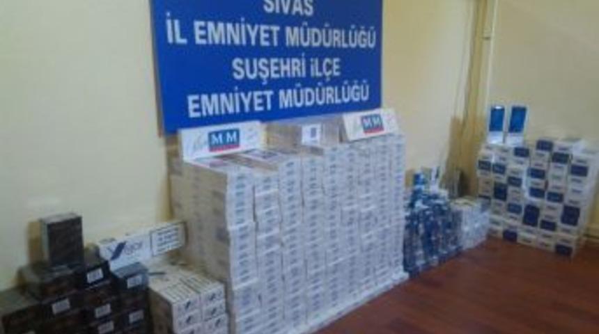 Sivas&rsquo;ta G&uuml;mr&uuml;k Ka&ccedil;ağı Sigara Ele Ge&ccedil;irildi.