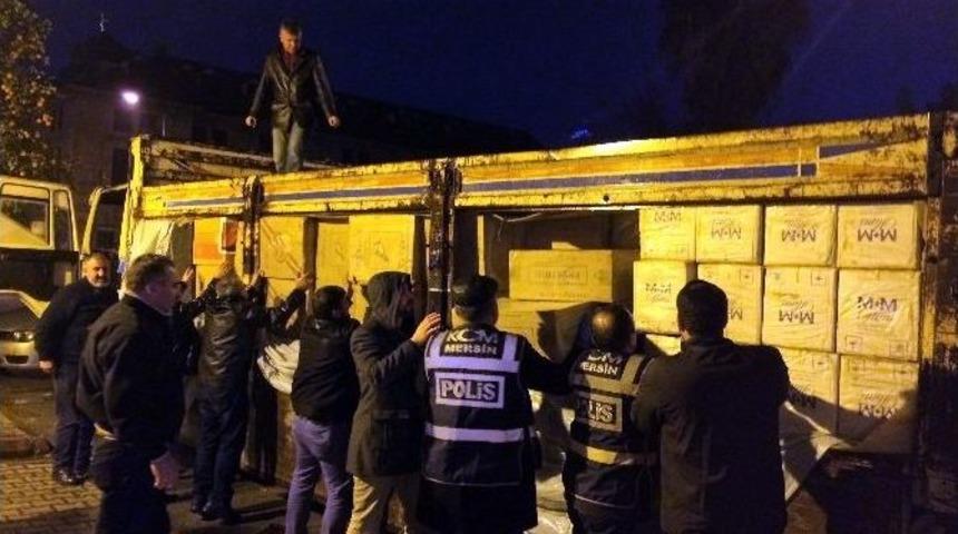 Mersin&rsquo;de 125 Bin Paket Ka&ccedil;ak Sigara Ele Ge&ccedil;irildi