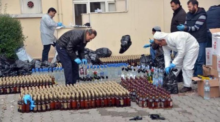 10 Bin Şişe Sahte I&ccedil;ki Ele Ge&ccedil;irildi