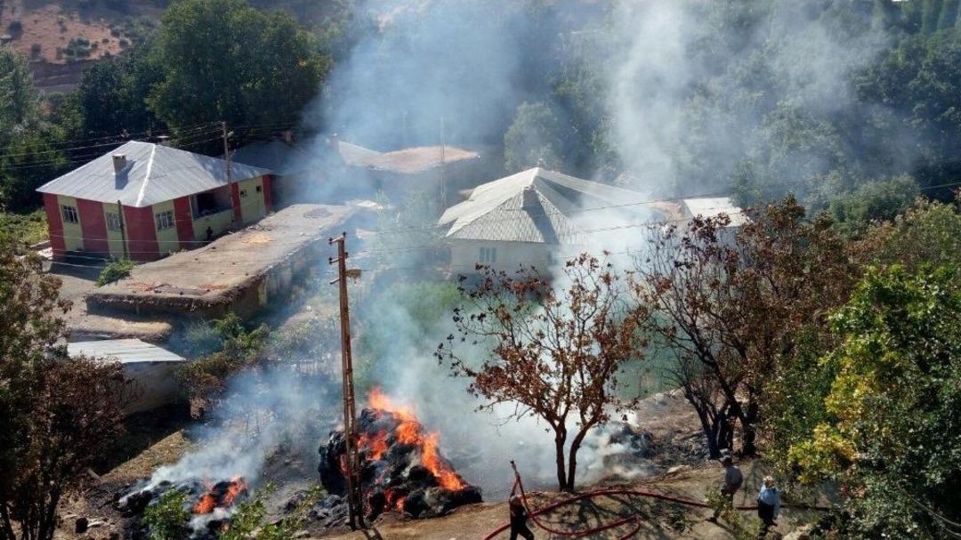 Durankaya Beldesinde B&uuml;y&uuml;k Yangın