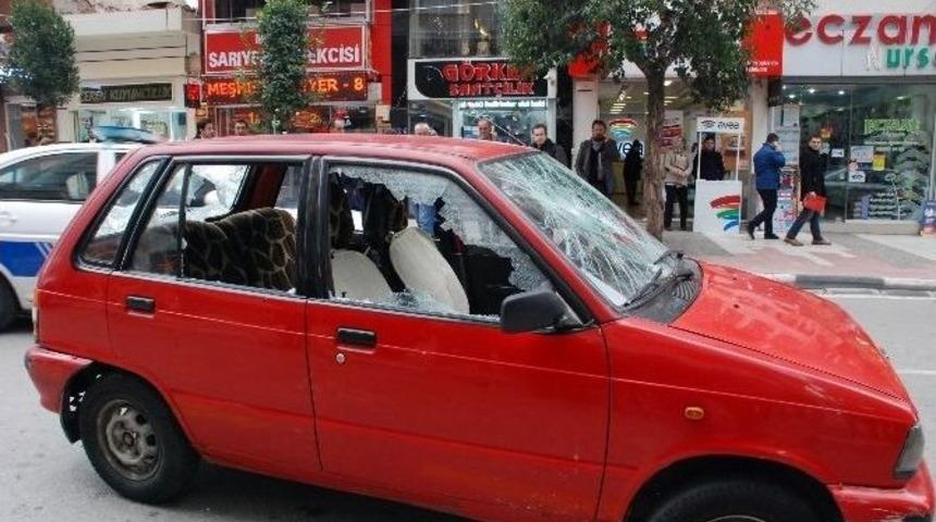 Cezaya Kızdı Aracını Par&ccedil;aladı