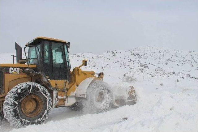 Erzurum’da Kapalı Köy Yollarını Ulaşıma Açmak İçin Seferber Oldular