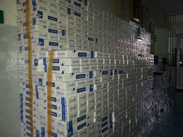Gaziantep’te 21 Bin 180 Paket Kaçak Sigara Ele Geçirildi