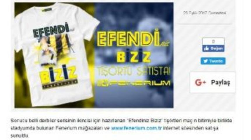 Fenerbah&ccedil;e'den Ma&ccedil; Sonu Imalı Tiş&ouml;rt
