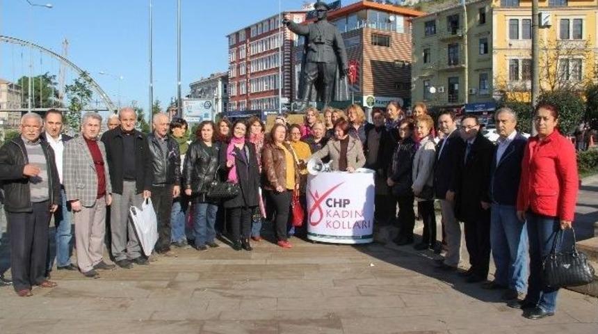 Chp&rsquo;li Kadınlardan Kadına Şiddet A&ccedil;ıklaması