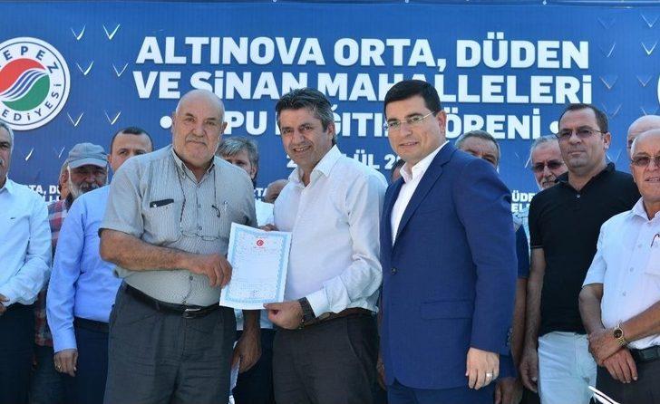 Kepez Belediyesi’nden Altınova’ya Tapu Müjdesi G5