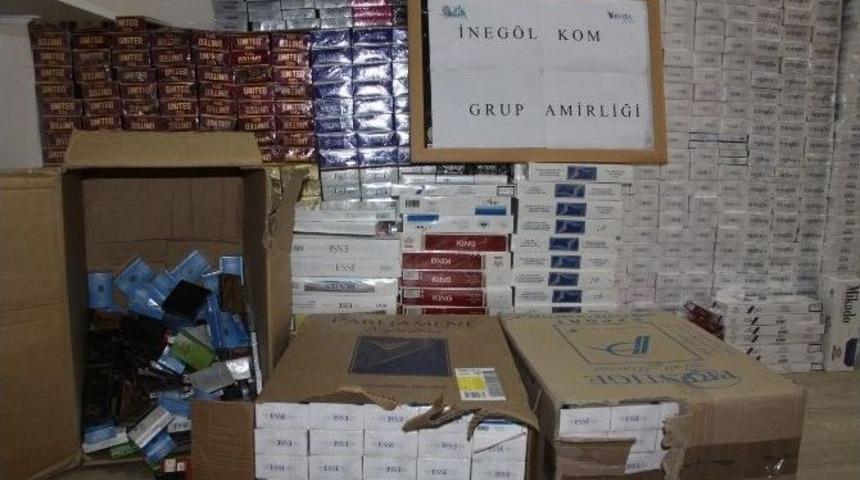 İneg&ouml;l&rsquo;de Ka&ccedil;ak Sigara Operasyonu