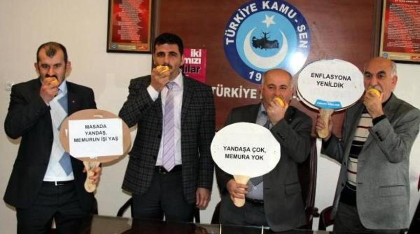 Sendikacılar Protesto I&ccedil;in Ayvayı Yedi