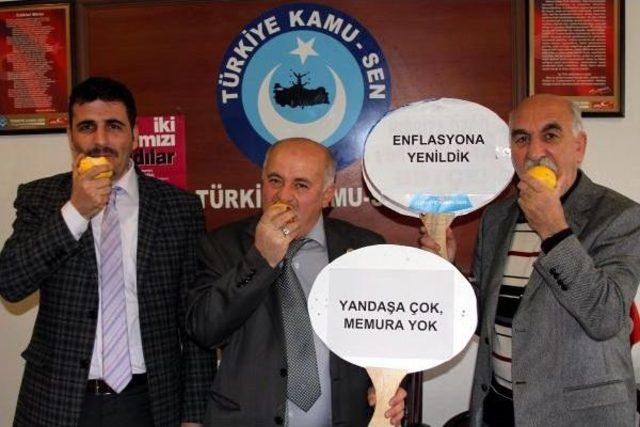 Sendikacılar Protesto I&ccedil;in Ayvayı Yedi 2