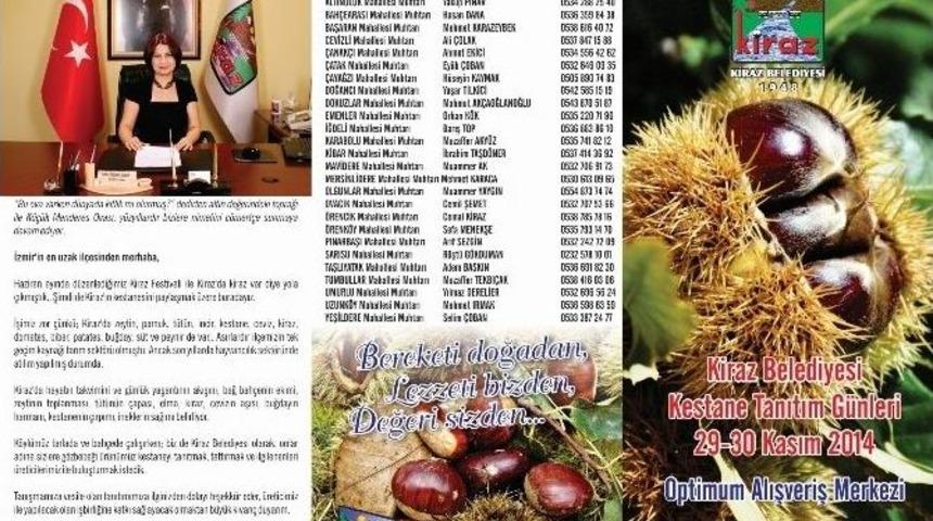 Kiraz Belediyesi&rsquo;nden Kestane G&uuml;nleri