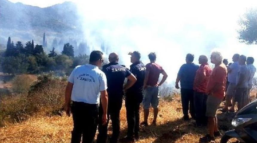 Turgutreis'te Korkutan Yangın