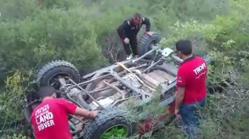 Offroad Yarışlarında Şarampole Yuvarlandı