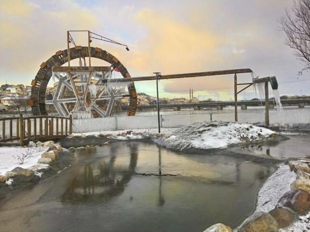 Avanos&rsquo;ta Doğanın Kış Sanatı