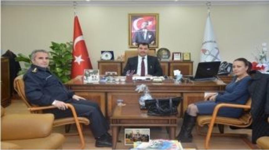 Bilecik Pomem M&uuml;d&uuml;r&uuml; &Ccedil;elebi, Milli Eğitim M&uuml;d&uuml;r&uuml; Altınkaynak&rsquo;ı Ziyaret Etti