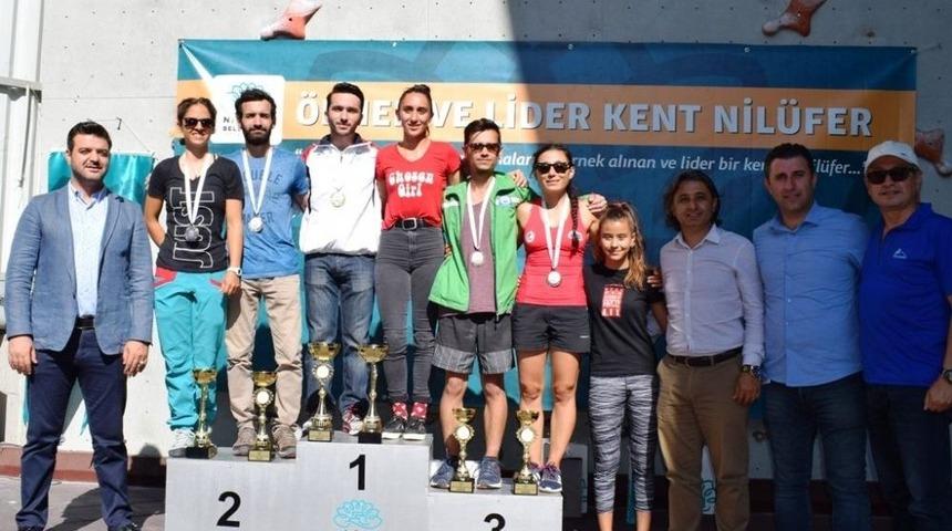 Ulusal Tırmanış Yarışması&rsquo;nda Şampiyonlar &Ouml;d&uuml;llerini Aldı
