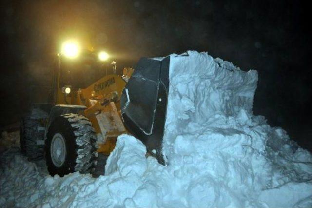 Bitlis'te Dondurucu Soğukta Karla Mücadele