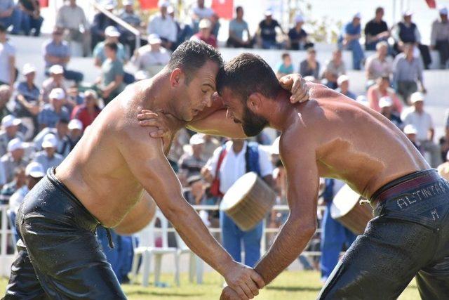 13. Edremit Yağlı Pehlivan G&uuml;reşleri Yapıldı 2