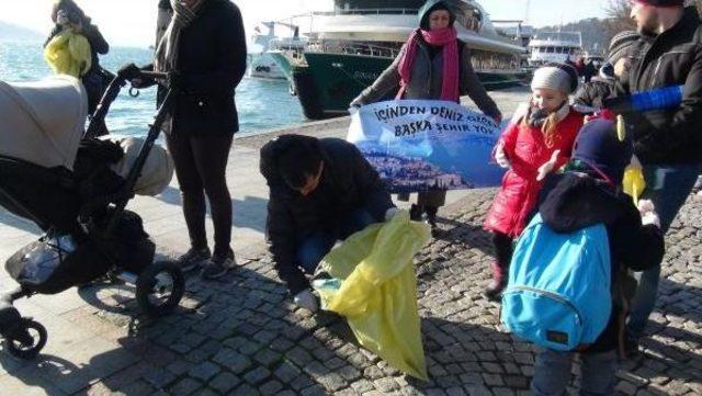 Temiz Çevre Için Sahilde Çöp Topladılar