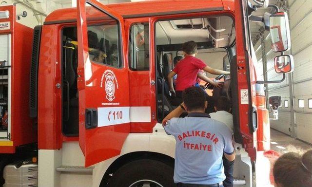 &Ouml;ğrencilerden, İtfaiyecilere Ziyaret 1